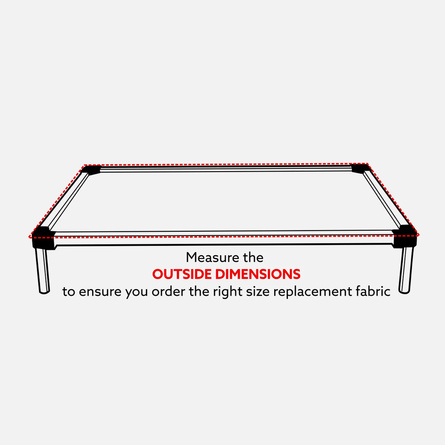 Chew Proof Armored™ Replacement Ripstop Fabric - Square Frame - Image 4